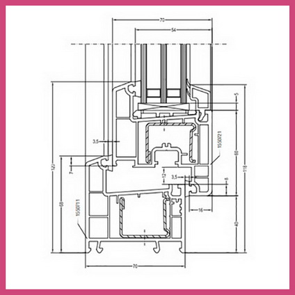 Технический чертёж REHAU SIB-Design